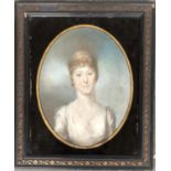 Early 19th century pastel portrait of Julia Smith née Burke, wife of James Smith, inscribed to verso