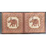A modern wall hanging tapestry of elephants, 142x69cm
