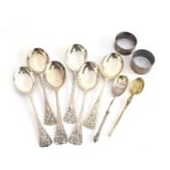 A matched set of six silver soup spoons, by Charles Boyton & Son Ltd, London 1932, 1936-7, with
