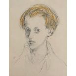 Attributed to Isobel Morton-Sale (1904-1992), portrait of a boy, charcoal and pastel on paper,
