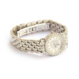 An 18ct white gold and diamond ladies wrist watch, the dial signed 'Romeo', Swiss made, 20mm