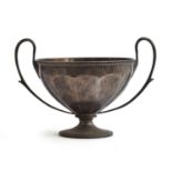 A silver twin handled trophy or bowl by Mappin & Webb Ltd, Birmingham 1914, 13.6ozt