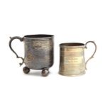 A small Victorian silver mug by John Wilmin Figg, London 1838; together with a further silver mug by