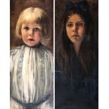 Ferdinand Max Bredt (1868-1921), pair of portraits of children, one signed the other framed, oil