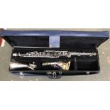 A bass clarinet by Artley USA in carry case