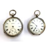 An early 20th century silver pocket watch, the enamel dial marked H. Samuel Manchester, 43mmD,