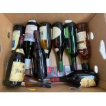 Nine various bottles of wine