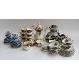 A Royal Albert Country Roses coffee service, 15 pieces including cups (6), saucers (6), milk jug,