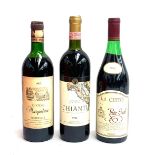 A Chinati Casa Vinicola Luigi Cecchi & Figli 1994; Dourthe Freres Chateau Marqueleau Bordeaux