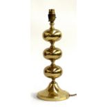 Interior design interest: a vintage Danish Fransden gilt metal table lamp, 38cmH to top of fitting