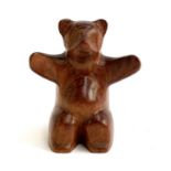 A mid century Danish 'Anri Form' carved teak bear figure, tab to base, 9cmH