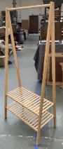 A bamboo clothes rail, 75cmW