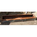 A galvanised trough, 91.5x20x9cmH