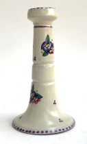 A 1930s Poole pottery Carter, Stabler & Adams candlestick, 24cmH