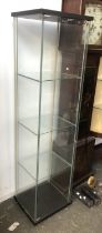 A Ikea Detolf display case, 43x37x163cmH