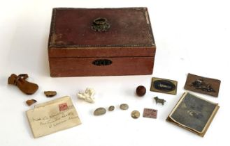 A small lot of interesting things to include Victorian collection items and trinkets, some Irish