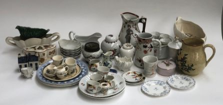 A mixed lot of ceramics to include Villeroy & Boch jug with bird design; Coalport ginger jar; '