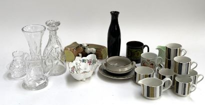 A mixed lot of ceramics to include Midwinter part coffee service; Hornsea pottery; Dartington silver