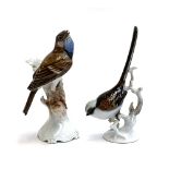 Two Rosenthal porcelain birds, one impressed 'Schwansmeise' to base, 17cmH, the other impressed T.