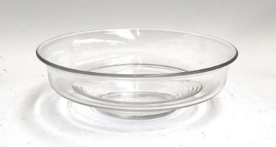 A 19th century glass fruit bowl, 35cmD 11cmH
