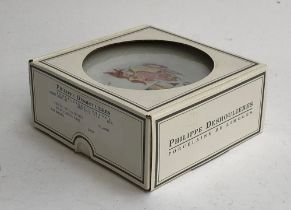 A boxed set of six Philippe Deshoulieres cocktail plates