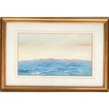 Attributed to Tristram James Ellis (1844-1922), watercolour of a choppy sea, signed and titled