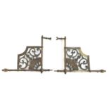 A pair of French gilt metal wall brackets, 56x46cm