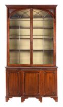 A late Victorian mahogany bookcase c.1880, 136x47x250cmH