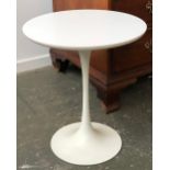 A small occasional tulip table in the style of Eero Saarinen for Knoll International, formica top