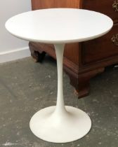 A small occasional tulip table in the style of Eero Saarinen for Knoll International, formica top