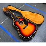 A Hohner model MW-400SB acoustic guitar in hard case