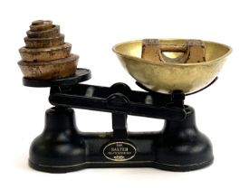 A set of vintage Salter kitchen scales