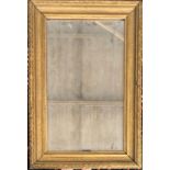 A gilt framed rectangular mirror, 64x43cm