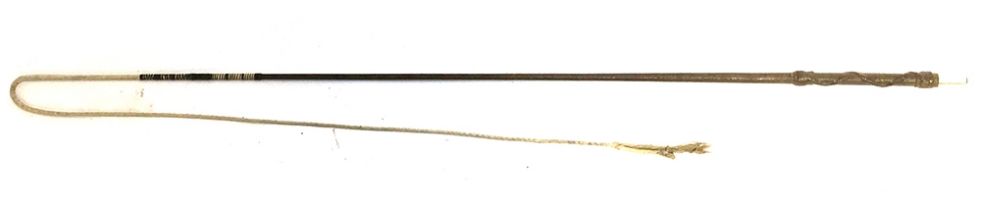 A coaching whip, with white lash, approx. 116cm long