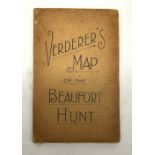 'Verderer's Map of the Beaufort Hunt', linen backed, 60x75cm