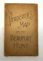 'Verderer's Map of the Beaufort Hunt', linen backed, 60x75cm