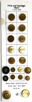 A collection of hunt buttons: Flint and Denbigh Hunt, by Firmin & Sons Ltd
