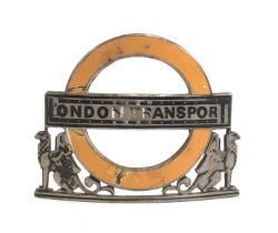 A London Transport silver and enamel inspectors cap badge