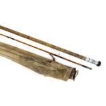 An Allcocks 'Carp Superb' 10'0" split cane two piece carp rod, 31" cork handle