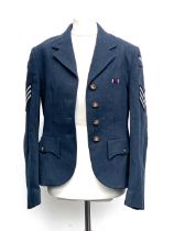 An RAF No.1 dress jacket, with sergeant's stripes