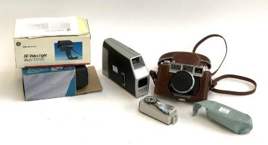 A Yashica Minister 35mm camera; a Bauer Mini S cine camera etc