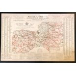 Five reproduction hunt maps, two of the Holderness Hunt, 64x80cm and 66x81cm, The Tynedale Hunt,