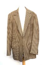 A-Man Hing Cheong Hong Kong light houndstooth single breasted jacket, approx 42" chest