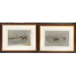 William Verner Longe (1857-1924), a pair of watercolours of flatracing, 'One Thousand Amiable