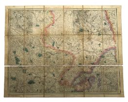 A 19th century map of the Meynell Hunt, c.1834, published by Edward Stanford, 26 & 27 Cockspur St.