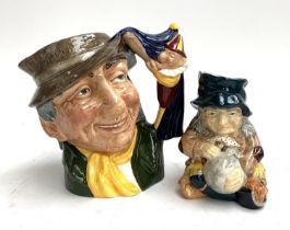 A large Royal Doulton Punch & Judy jug 1963, 20cmH together with a Tinker Jug