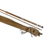 A B James & Son London 'Richard Walker Mk IV' Avon split cane 10'0" two piece fishing rod, in MOB