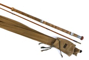 A B James & Son London 'Richard Walker Mk IV' Avon split cane 10'0" two piece fishing rod, in MOB