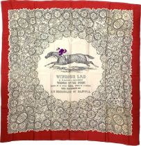 Horse racing interest: A silk scarf commemorating the 1934 Epsom Derby winner, 'Windsor Lad by