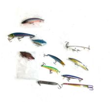 11 bass and other lures, including Conrad, Geologic, etc